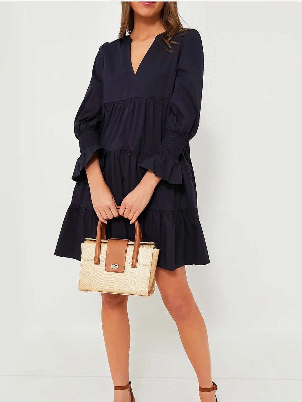 TUCKERNUCK Pomander Place Navy Poplin Kenzo Dress Medium